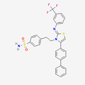 4-{2-[(2Z)-4-(biphenyl-4-yl)-2-{[3-(trifluoromethyl)phenyl]imino}-1,3-thiazol-3(2H)-yl]ethyl}benzenesulfonamide