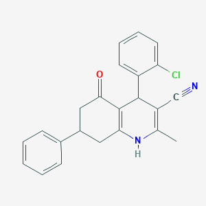 4-(2-Chlorophenyl)-2-methyl-5-oxo-7-phenyl-1,4,5,6,7,8-hexahydroquinoline-3-carbonitrile