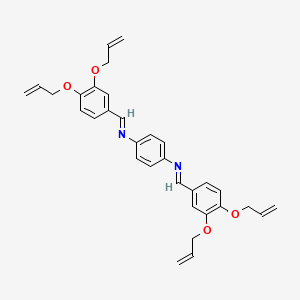 N,N'-bis{(E)-[3,4-bis(prop-2-en-1-yloxy)phenyl]methylidene}benzene-1,4-diamine