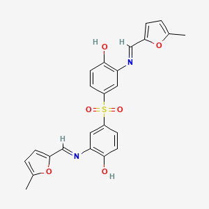 4,4'-sulfonylbis(2-{[(E)-(5-methylfuran-2-yl)methylidene]amino}phenol)