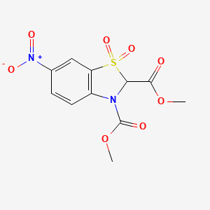 Dimethyl 6-nitro-1,3-benzothiazole-2,3(2H)-dicarboxylate 1,1-dioxide