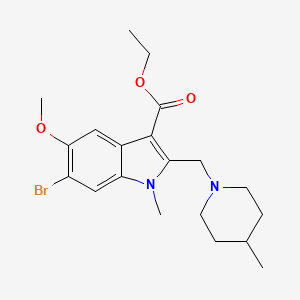 Ethyl 6-bromo-5-methoxy-1-methyl-2-[(4-methylpiperidin-1-yl)methyl]indole-3-carboxylate