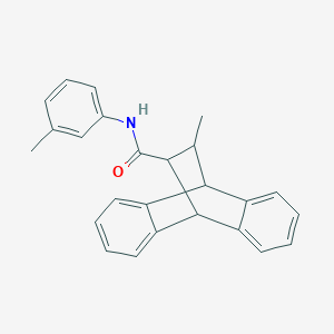 molecular formula C25H23NO B11104005 12-methyl-N-(3-methylphenyl)-9,10-dihydro-9,10-ethanoanthracene-11-carboxamide 