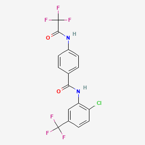 N-[2-chloro-5-(trifluoromethyl)phenyl]-4-[(trifluoroacetyl)amino]benzamide