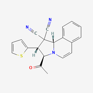 (2R,3R,10bS)-3-acetyl-2-(thiophen-2-yl)-2,3-dihydropyrrolo[2,1-a]isoquinoline-1,1(10bH)-dicarbonitrile