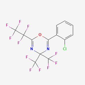 molecular formula C13H4ClF11N2O B11104043 2-(2-chlorophenyl)-6-(pentafluoroethyl)-4,4-bis(trifluoromethyl)-4H-1,3,5-oxadiazine 