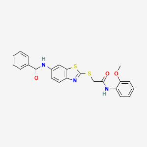 N-[2-({2-[(2-methoxyphenyl)amino]-2-oxoethyl}sulfanyl)-1,3-benzothiazol-6-yl]benzamide