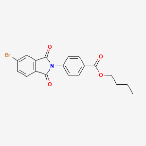 molecular formula C19H16BrNO4 B11104103 butyl 4-(5-bromo-1,3-dioxo-1,3-dihydro-2H-isoindol-2-yl)benzoate 