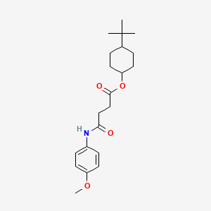 molecular formula C21H31NO4 B11104110 4-Tert-butylcyclohexyl 4-[(4-methoxyphenyl)amino]-4-oxobutanoate 