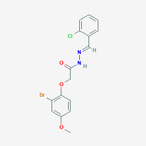 molecular formula C16H14BrClN2O3 B11104136 2-(2-bromo-4-methoxyphenoxy)-N'-[(E)-(2-chlorophenyl)methylidene]acetohydrazide 