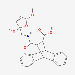 12-{[(2,5-Dimethoxy-2,5-dihydro-2-furanyl)methyl]carbamoyl}-9,10-dihydro-9,10-ethanoanthracene-11-carboxylic acid