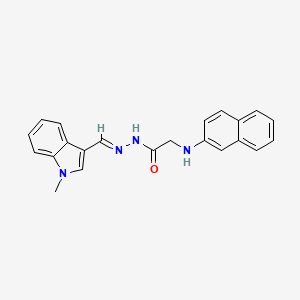 (Naphthalen-2-ylamino)acetic acid, (1-methyl-1H-indol-3-ylmethylene)hydrazide