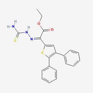 ethyl (2E)-(2-carbamothioylhydrazinylidene)(4,5-diphenylthiophen-2-yl)ethanoate