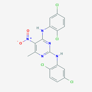 N,N'-bis(2,5-dichlorophenyl)-6-methyl-5-nitropyrimidine-2,4-diamine