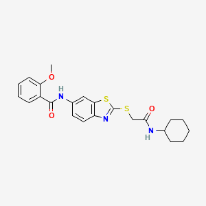 N-(2-{[2-(cyclohexylamino)-2-oxoethyl]sulfanyl}-1,3-benzothiazol-6-yl)-2-methoxybenzamide