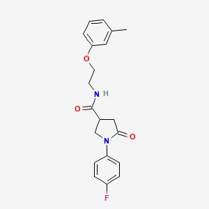 1-(4-fluorophenyl)-N-[2-(3-methylphenoxy)ethyl]-5-oxopyrrolidine-3-carboxamide