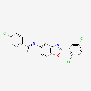 N-[(E)-(4-chlorophenyl)methylidene]-2-(2,5-dichlorophenyl)-1,3-benzoxazol-5-amine