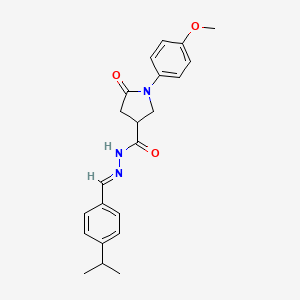 1-(4-Methoxyphenyl)-5-oxo-N'-[(E)-[4-(propan-2-YL)phenyl]methylidene]pyrrolidine-3-carbohydrazide