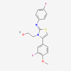 2-[(2Z)-4-(3-fluoro-4-methoxyphenyl)-2-[(4-fluorophenyl)imino]-1,3-thiazol-3(2H)-yl]ethanol