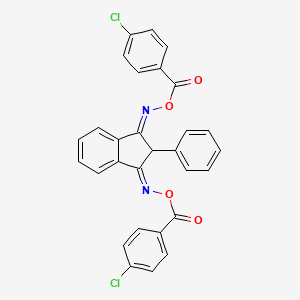 [(2-phenyl-1H-indene-1,3(2H)-diylidene)bis(nitrilooxy)]bis[(4-chlorophenyl)methanone]