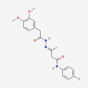 N-(4-Fluorophenyl)-3-[(veratrylcarbonyl)hydrazono]butyramide