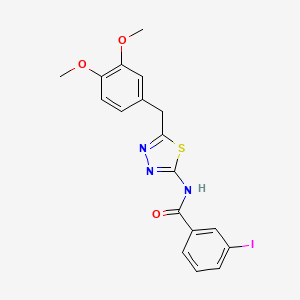 N-[5-(3,4-dimethoxybenzyl)-1,3,4-thiadiazol-2-yl]-3-iodobenzamide