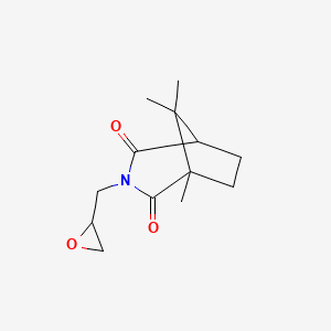 molecular formula C13H19NO3 B11104352 1,8,8-Trimethyl-3-(oxiran-2-ylmethyl)-3-azabicyclo[3.2.1]octane-2,4-dione 