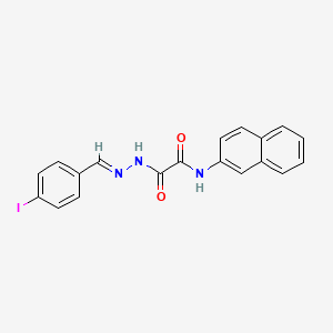 2-[(2E)-2-(4-iodobenzylidene)hydrazinyl]-N-(naphthalen-2-yl)-2-oxoacetamide