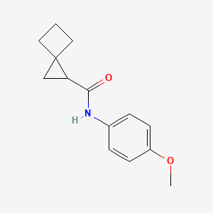 molecular formula C14H17NO2 B11104378 N-(4-methoxyphenyl)spiro[2.3]hexane-1-carboxamide 