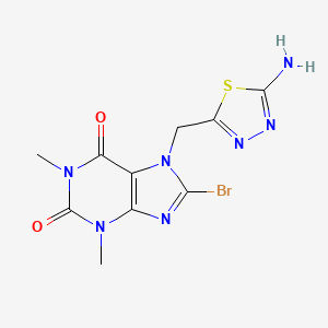 7-[(5-amino-1,3,4-thiadiazol-2-yl)methyl]-8-bromo-1,3-dimethyl-3,7-dihydro-1H-purine-2,6-dione