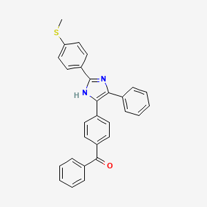 (4-{2-[4-(methylsulfanyl)phenyl]-5-phenyl-1H-imidazol-4-yl}phenyl)(phenyl)methanone