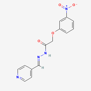 2-(3-nitrophenoxy)-N'-[(E)-pyridin-4-ylmethylidene]acetohydrazide