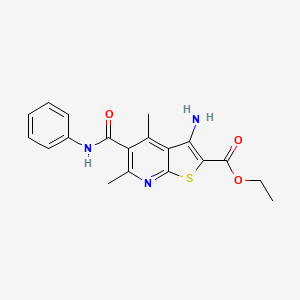 Ethyl 3-amino-4,6-dimethyl-5-(phenylcarbamoyl)thieno[2,3-b]pyridine-2-carboxylate