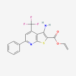 Ethenyl 3-amino-6-phenyl-4-(trifluoromethyl)thieno[2,3-b]pyridine-2-carboxylate