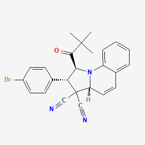 (1S,2S,3aR)-2-(4-bromophenyl)-1-(2,2-dimethylpropanoyl)-1,2-dihydropyrrolo[1,2-a]quinoline-3,3(3aH)-dicarbonitrile