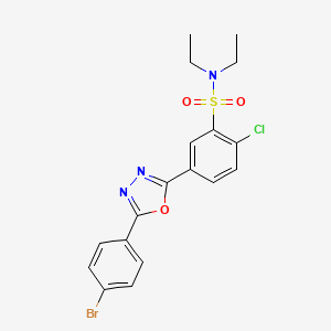 5-[5-(4-bromophenyl)-1,3,4-oxadiazol-2-yl]-2-chloro-N,N-diethylbenzenesulfonamide