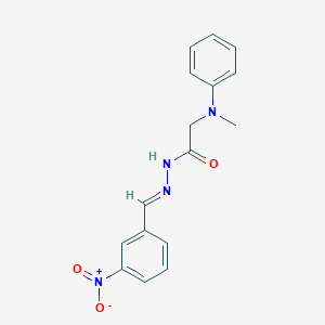 molecular formula C16H16N4O3 B11104498 2-(Methylanilino)-N'~1~-[(E)-1-(3-nitrophenyl)methylidene]acetohydrazide 