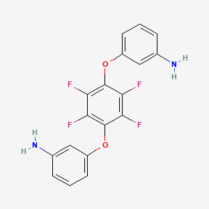 molecular formula C18H12F4N2O2 B11104501 3-[4-(3-Aminophenoxy)-2,3,5,6-tetrafluorophenoxy]aniline 