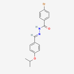 4-Bromo-N'-[(E)-[4-(propan-2-yloxy)phenyl]methylidene]benzohydrazide