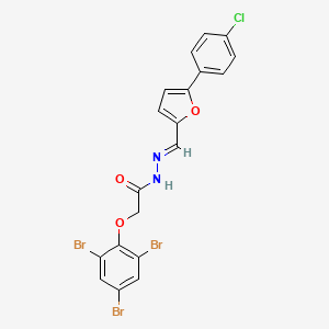 N'-{(E)-[5-(4-chlorophenyl)furan-2-yl]methylidene}-2-(2,4,6-tribromophenoxy)acetohydrazide