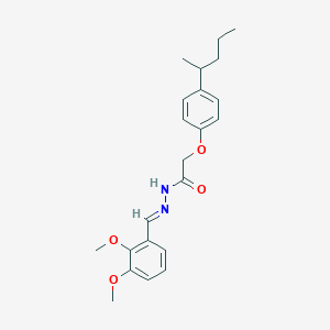 molecular formula C22H28N2O4 B11104524 N'-[(E)-(2,3-dimethoxyphenyl)methylidene]-2-[4-(pentan-2-yl)phenoxy]acetohydrazide 