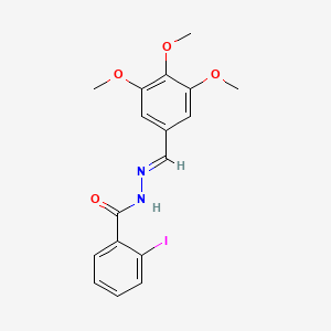 molecular formula C17H17IN2O4 B11104529 2-iodo-N'-[(E)-(3,4,5-trimethoxyphenyl)methylidene]benzohydrazide 