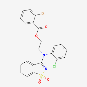 2-[(2-Chlorophenyl)(1,1-dioxido-1,2-benzothiazol-3-yl)amino]ethyl 2-bromobenzoate