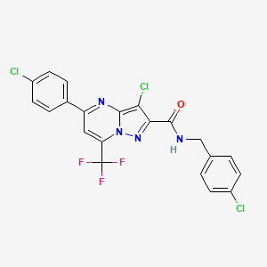 3-chloro-N-(4-chlorobenzyl)-5-(4-chlorophenyl)-7-(trifluoromethyl)pyrazolo[1,5-a]pyrimidine-2-carboxamide