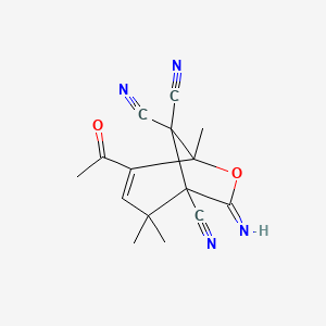 4-Acetyl-7-imino-2,2,5-trimethyl-6-oxabicyclo[3.2.1]oct-3-ene-1,8,8-tricarbonitrile