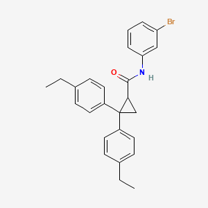 molecular formula C26H26BrNO B11104556 N-(3-bromophenyl)-2,2-bis(4-ethylphenyl)cyclopropanecarboxamide 