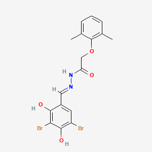 N'-[(E)-(3,5-dibromo-2,4-dihydroxyphenyl)methylidene]-2-(2,6-dimethylphenoxy)acetohydrazide