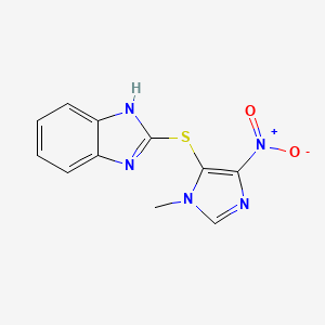 2-(3-methyl-5-nitroimidazol-4-yl)sulfanyl-1H-benzimidazole