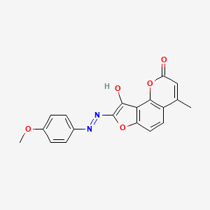 4-Methyl-2H-furo[2,3-H]chromene-2,8,9-trione 8-[(4-methoxyphenyl)hydrazone]