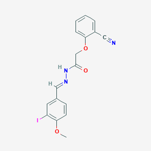 2-(2-cyanophenoxy)-N'-[(E)-(3-iodo-4-methoxyphenyl)methylidene]acetohydrazide